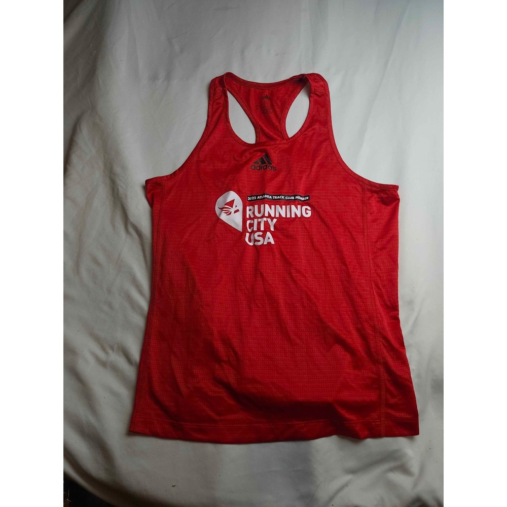 Adidas Running City USA 2022 Atlanta Track Club Member Tank Top Red Womens XL